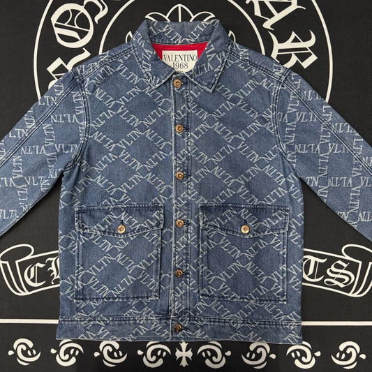 Valentino All-Over Print Denim Jacket-yf