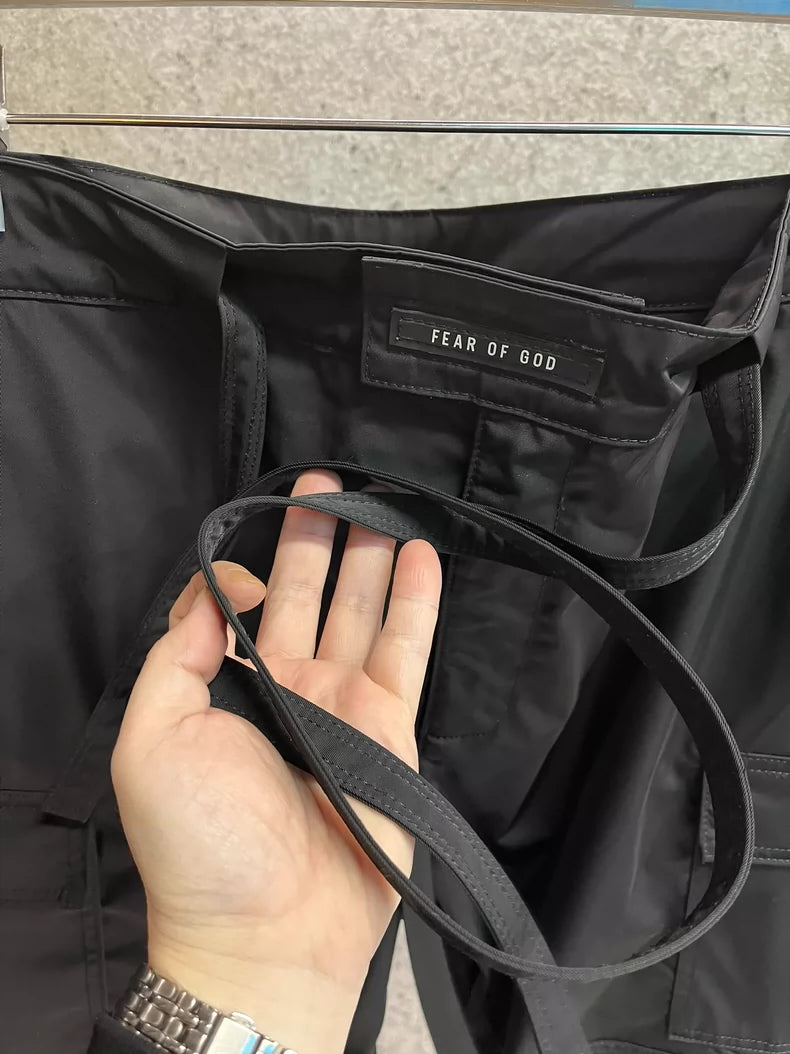Fear of God 6th Fog Black Nylon Pants