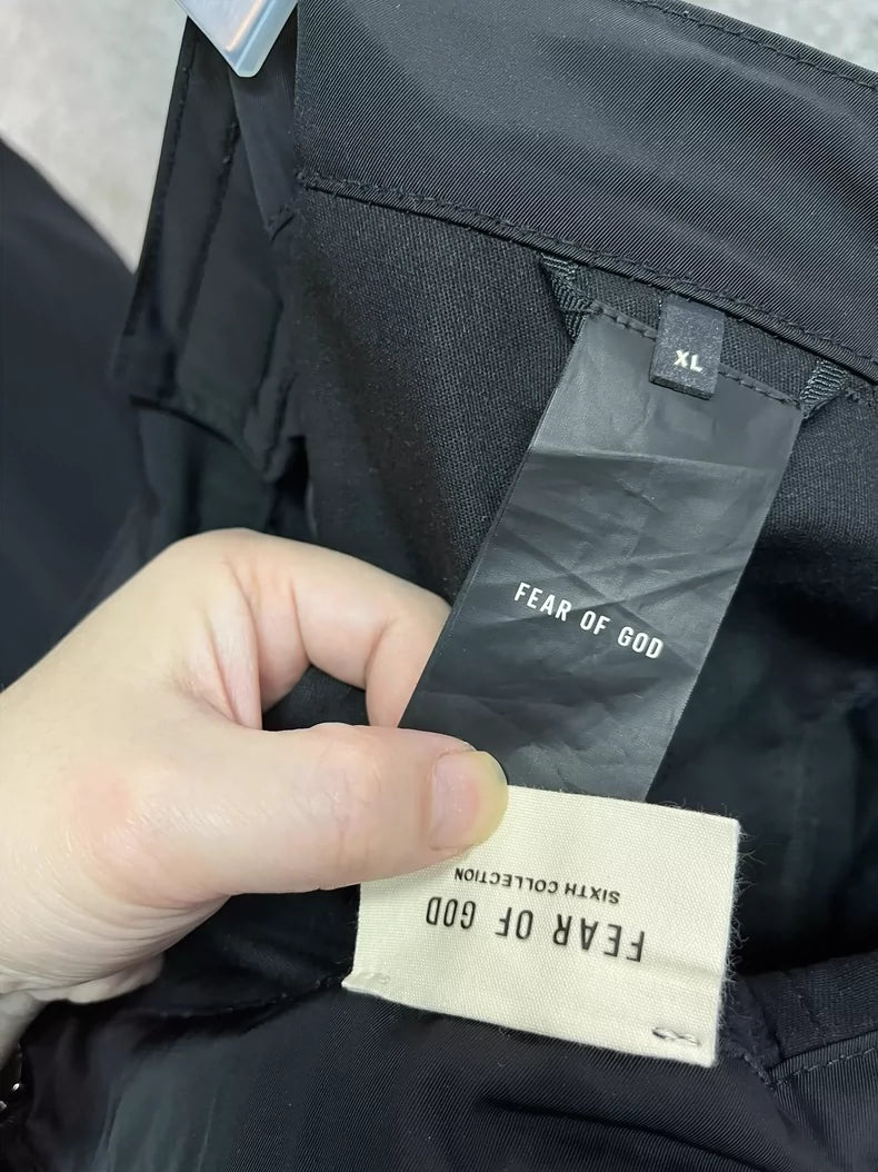 Fear of God 6th Fog Black Nylon Pants