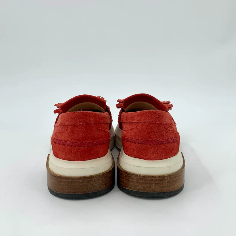 Tod's Red Suede Casual Loafers Size 37