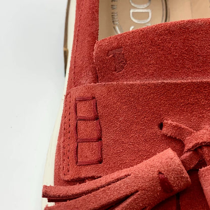 Tod's Red Suede Casual Loafers Size 37