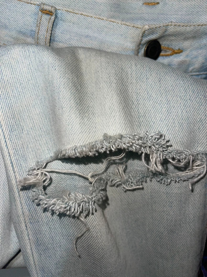 Saint Laurent Runway Sample Light Blue Jeans