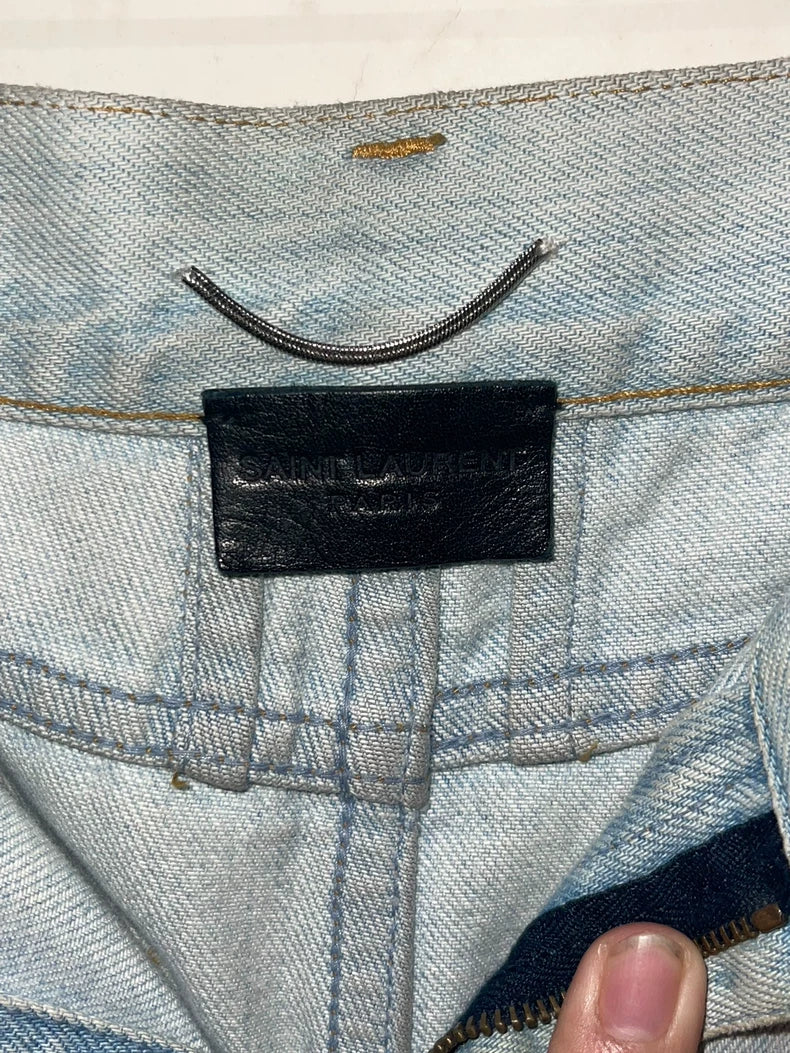 Saint Laurent Runway Sample Light Blue Jeans