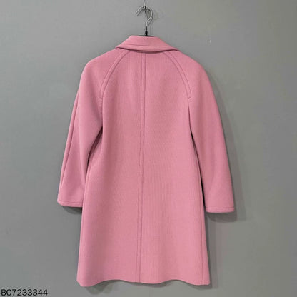 Pink Pearl Button Coat by Gucci