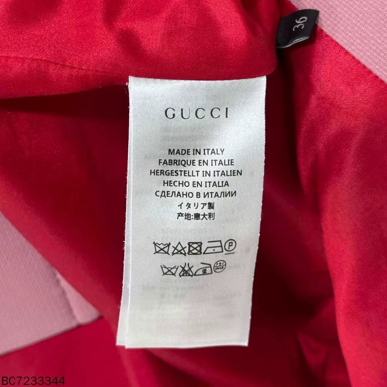 Pink Pearl Button Coat by Gucci