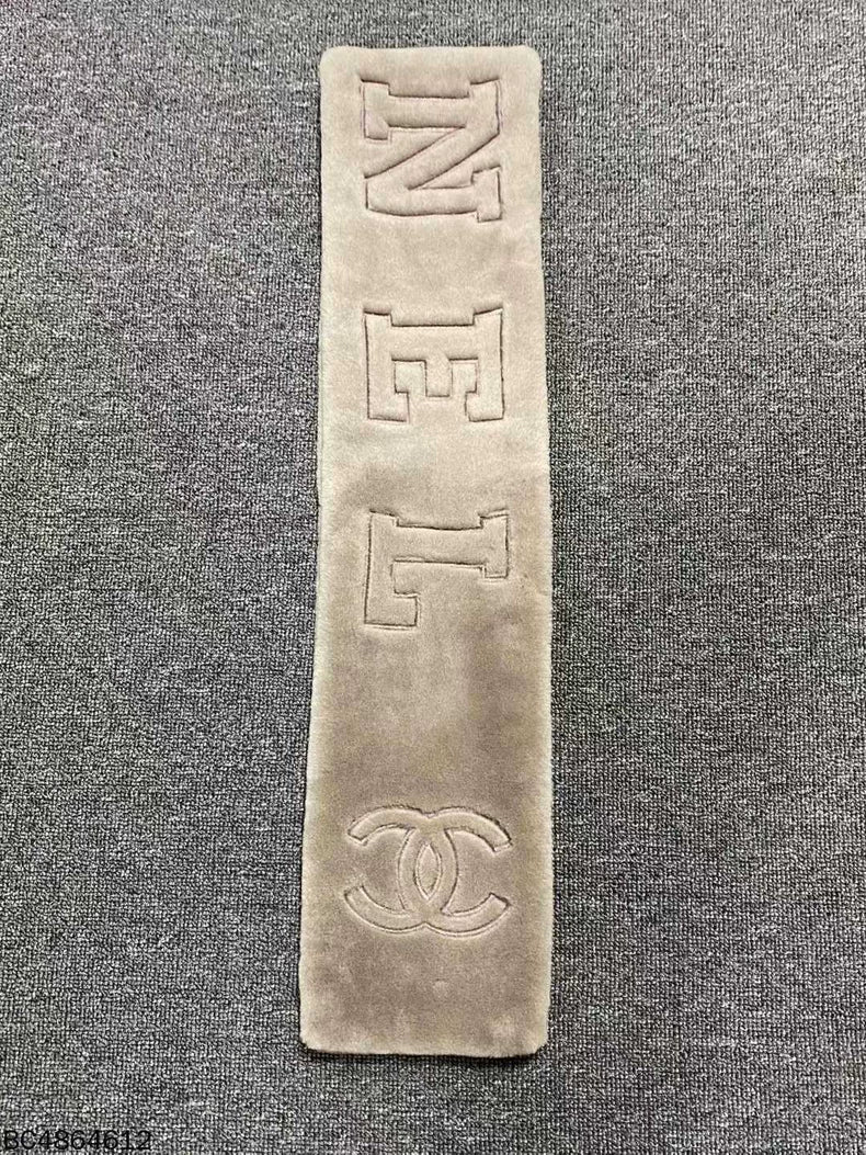 Chanel Logo Wool Cashmere Scarf