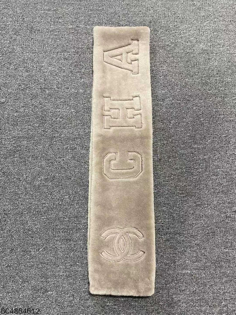 Chanel Logo Wool Cashmere Scarf