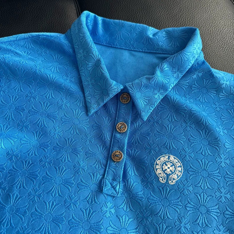 Chrome Hearts Patterned Polo Shirt