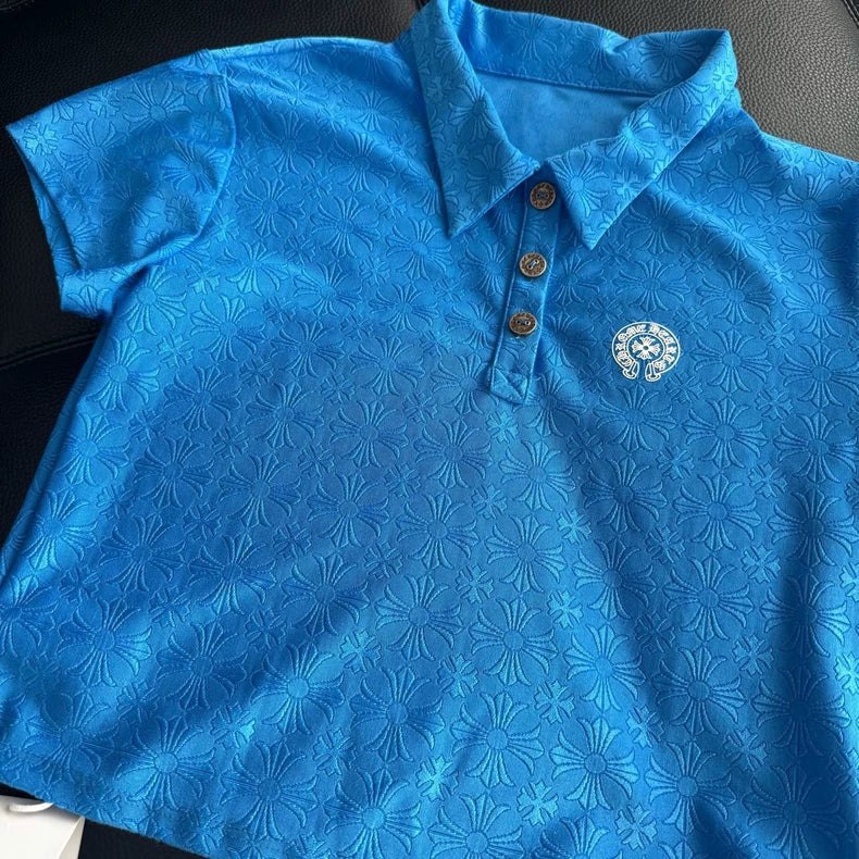 Chrome Hearts Patterned Polo Shirt