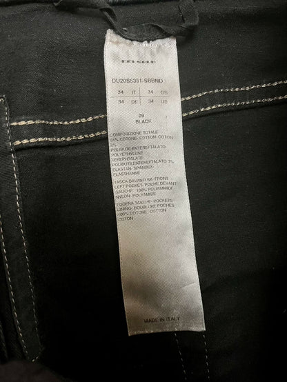 Rick Owens Waxed Cargo Pants Black