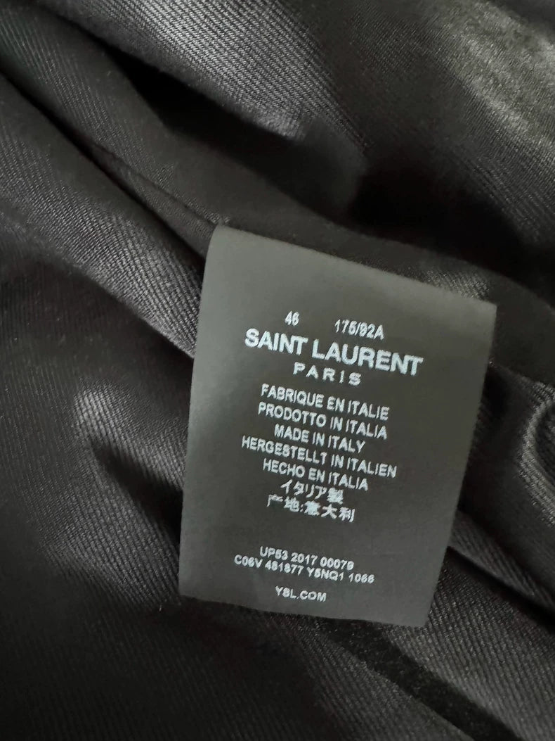 Saint Laurent 17AW Flame Leather Jacket-yf