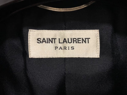 Saint Laurent Gray Plaid Wool Blazer