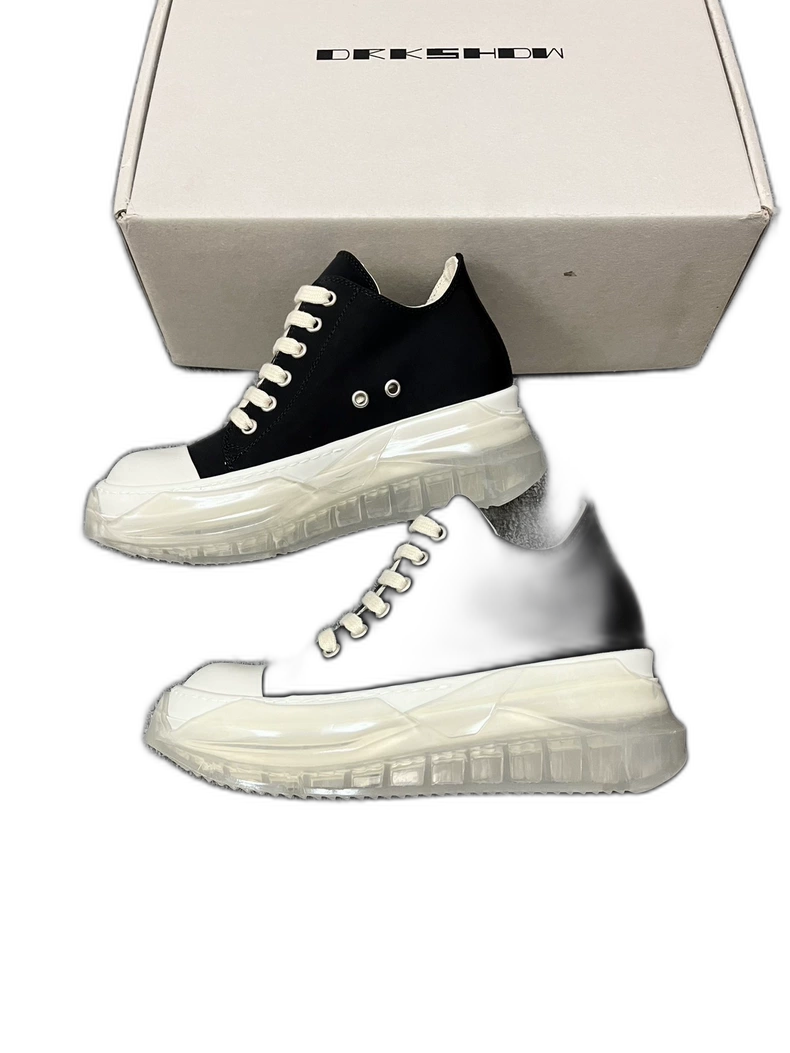 Rick Owens Classic Black White Sneakers-yf