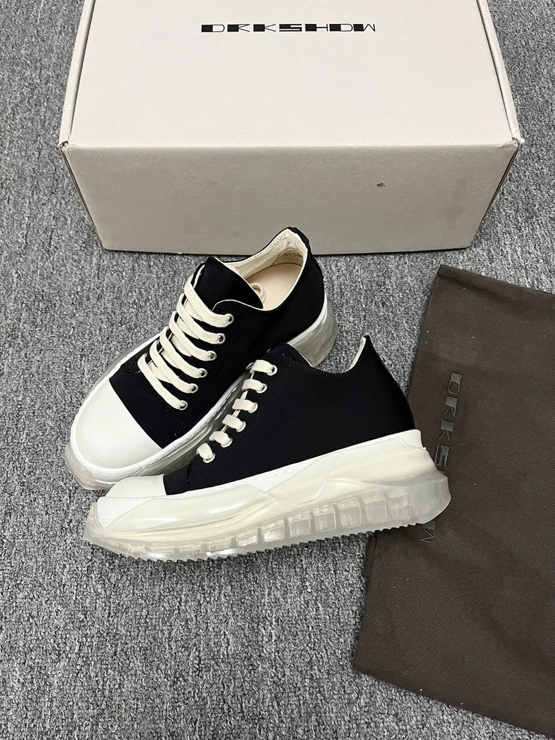 Rick Owens Classic Black White Sneakers-yf