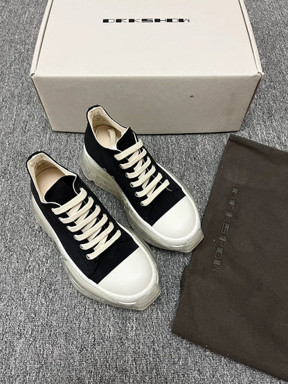 Rick Owens Classic Black White Sneakers-yf