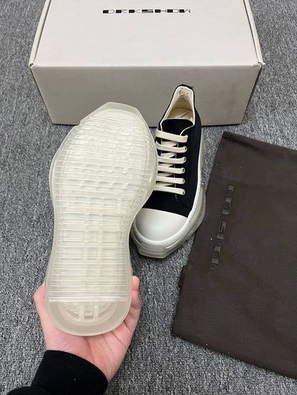 Rick Owens Classic Black White Sneakers-yf