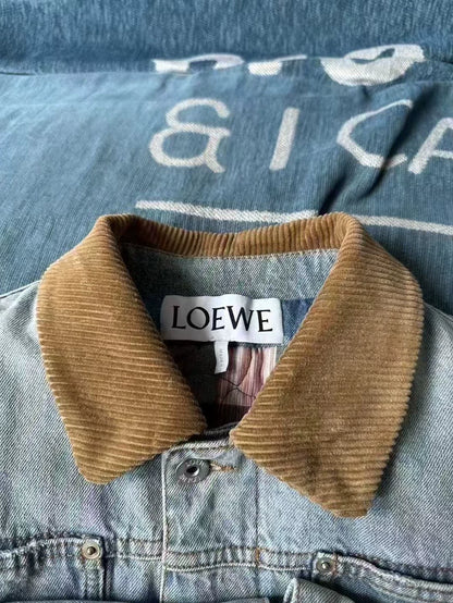 Loewe Corduroy Collar Denim Jacket