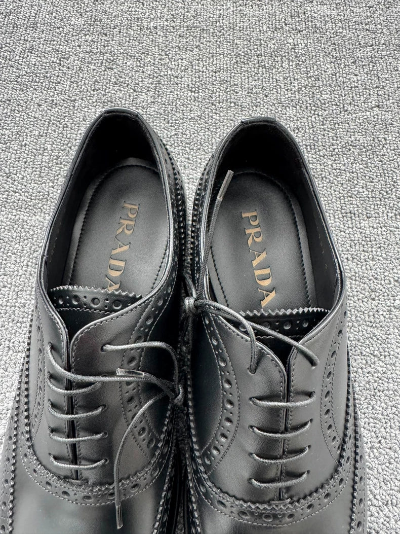 Prada Brogue Leather Shoes Size 40