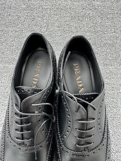 Prada Brogue Leather Shoes Size 40