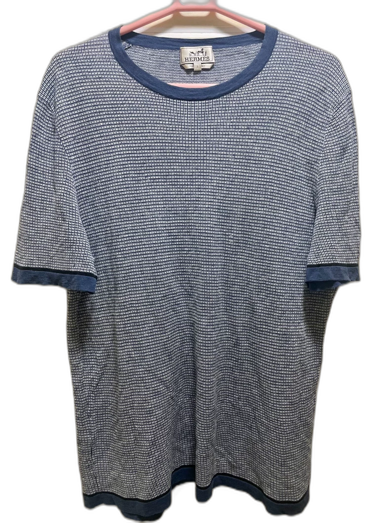 Hermes Short Sleeve Cotton Linen T-Shirt