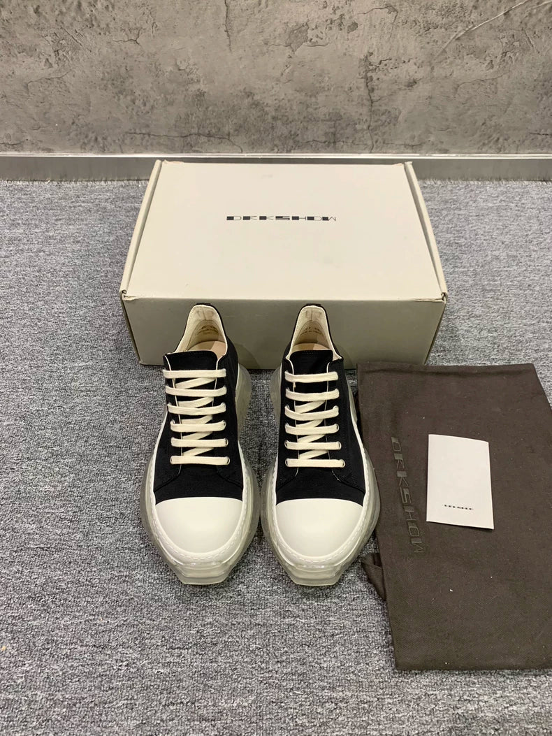 Rick Owens Classic Black and White Sneakers-yf