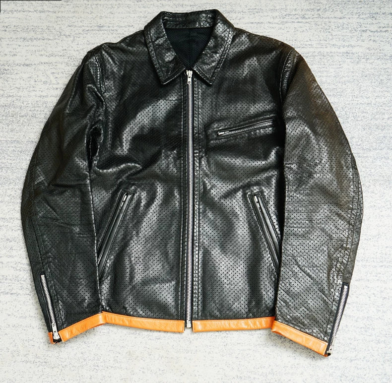 Comme des Garcons Archive Fishnet Leather Jacket
