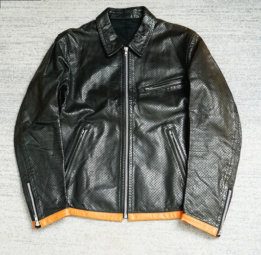 Comme des Garcons Archive Fishnet Leather Jacket