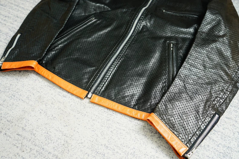 Comme des Garcons Archive Fishnet Leather Jacket