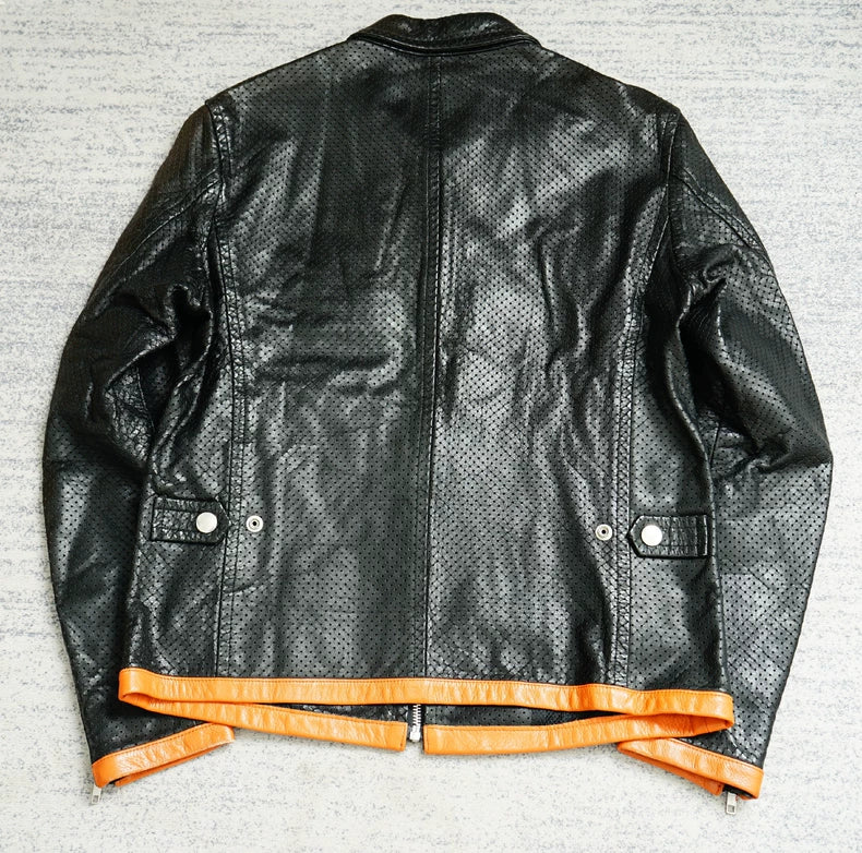 Comme des Garcons Archive Fishnet Leather Jacket