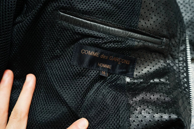 Comme des Garcons Archive Fishnet Leather Jacket