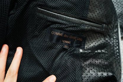 Comme des Garcons Archive Fishnet Leather Jacket