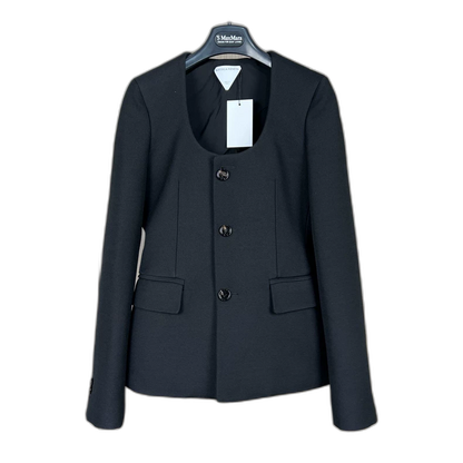 Bottega Veneta Black Collarless Blazer Jacket