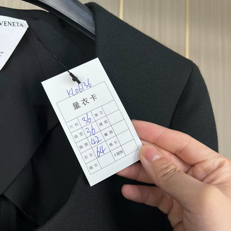 Bottega Veneta Black Collarless Blazer Jacket