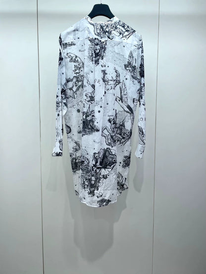 Dior Long Sleeve Printed Shirt