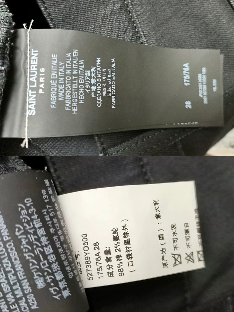 SAINT LAURENT D02 Black Denim Jeans 28