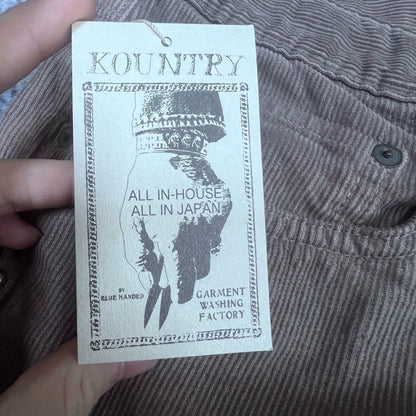 Kapital Velvet Beaded Pants in Brown Gray