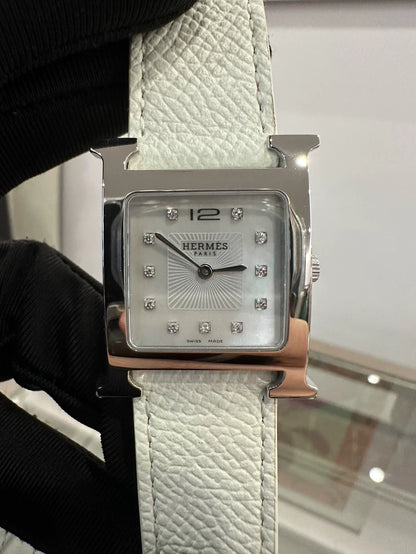 Hermes White Diamond Watch for Women