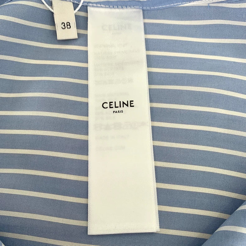 Celine Blue Striped Long Sleeve Shirt