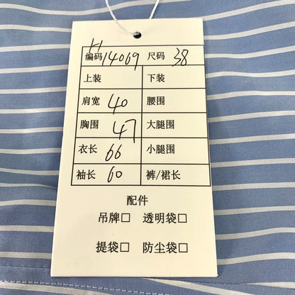 Celine Blue Striped Long Sleeve Shirt