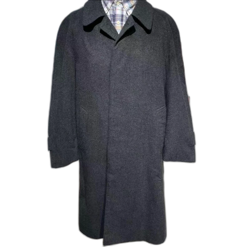 Grey Wool Men's Overcoat from Dior