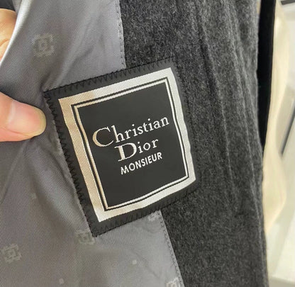 Grey Wool Men's Overcoat from Dior