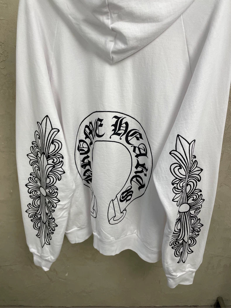 Chrome Hearts White Hoodie with Graphics