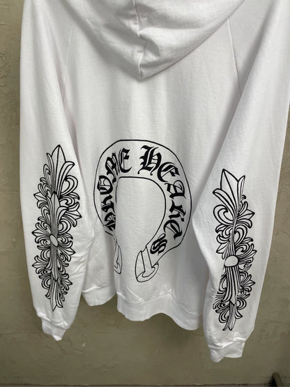 Chrome Hearts White Hoodie with Graphics