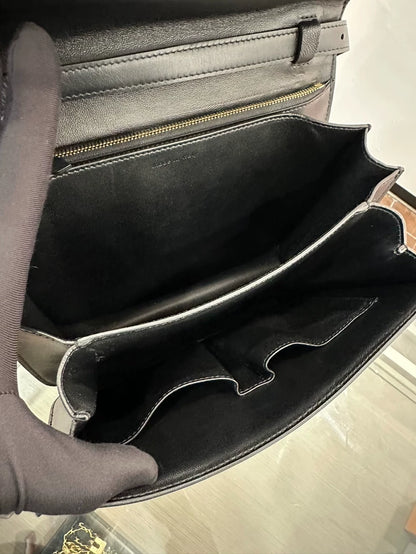 Celine Black Gold Medium Box Shoulder Bag