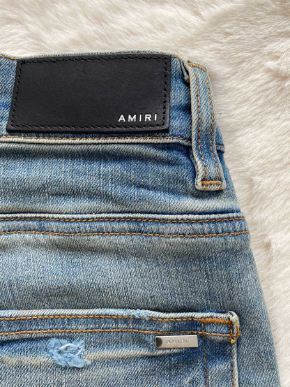 Amiri Old English Denim Pants