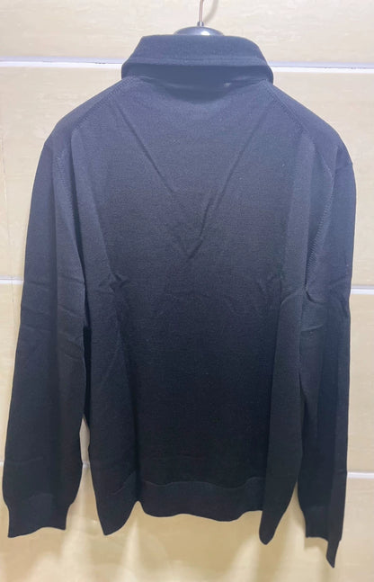 Black Knitted Polo Shirt from Ermenegildo Zegna