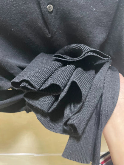 Black Knitted Polo Shirt from Ermenegildo Zegna