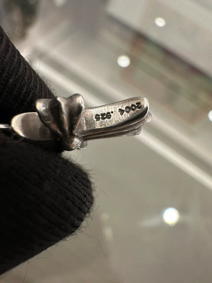 Chrome Hearts Silver Cross Earrings