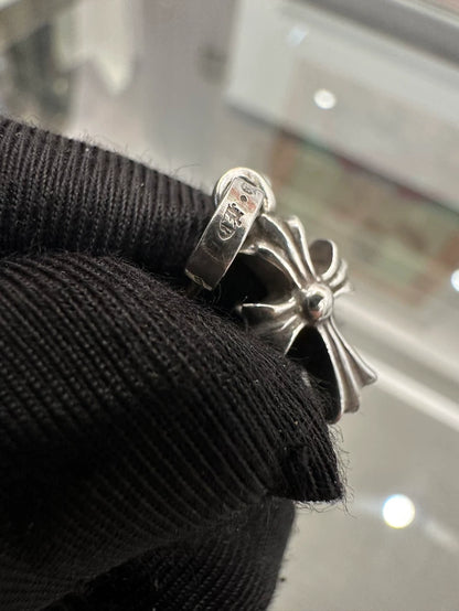 Chrome Hearts Silver Cross Earrings
