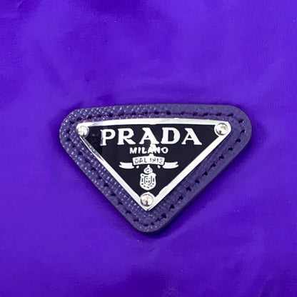 Prada Purple Hooded Zip Puffer Jacket